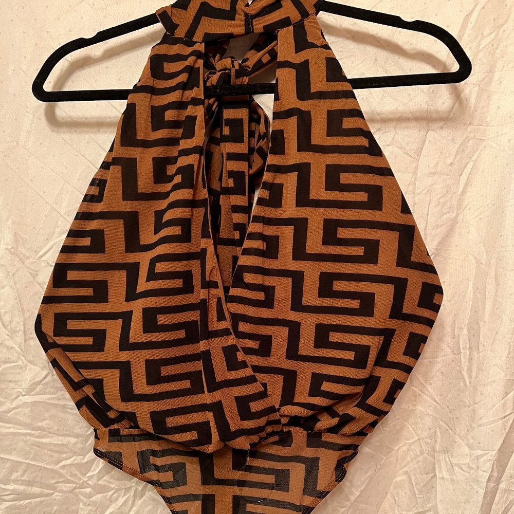 Brown summer bodysuit
